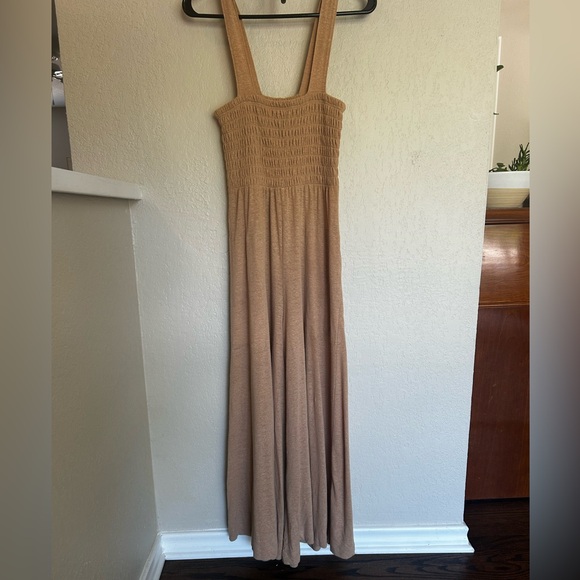 Free People Tan Wide-Leg Jumpsuit - Picture 2 of 3